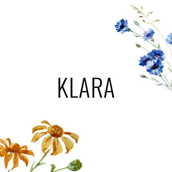 Bordkort - Klara Konfirmation Bordkort